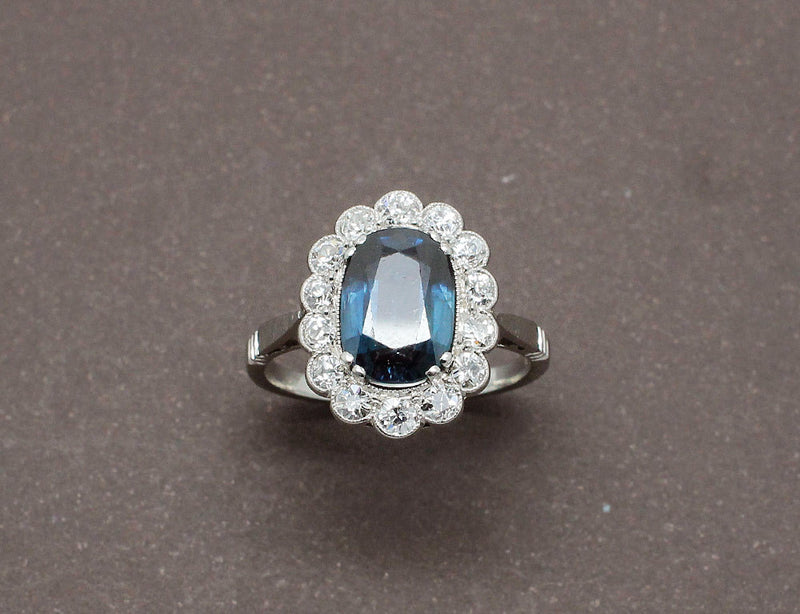 Bague Pompadour Saphir et Diamants