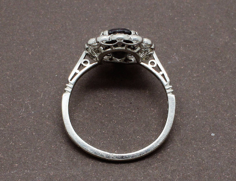 Bague Pompadour Saphir et Diamants
