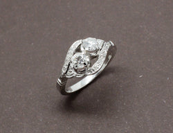 Bague Toi et Moi Or Blanc et Diamants