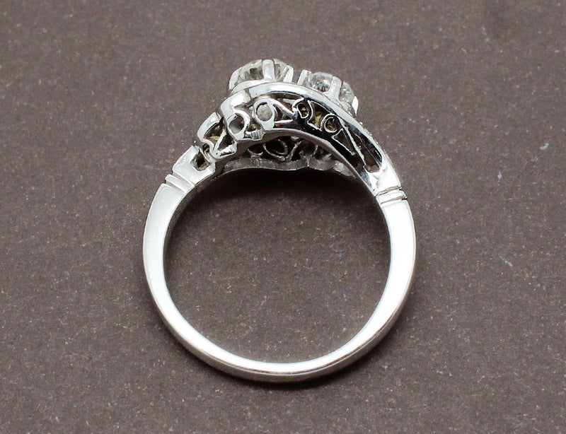 Bague Toi et Moi Or Blanc et Diamants