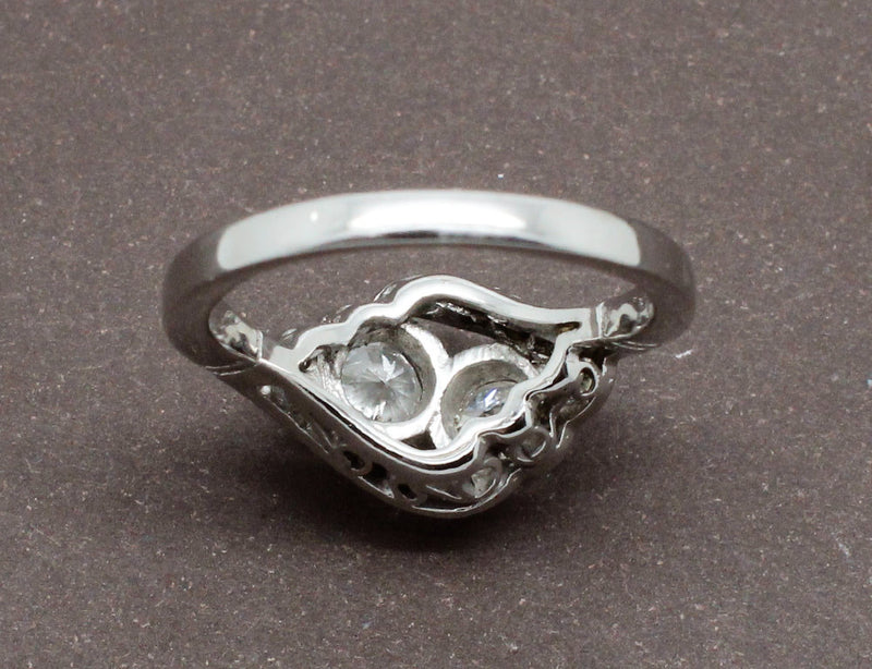 Bague Toi et Moi Or Blanc et Diamants