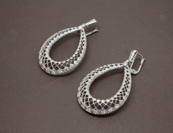 Boucles d'oreilles Pendantes Art Déco