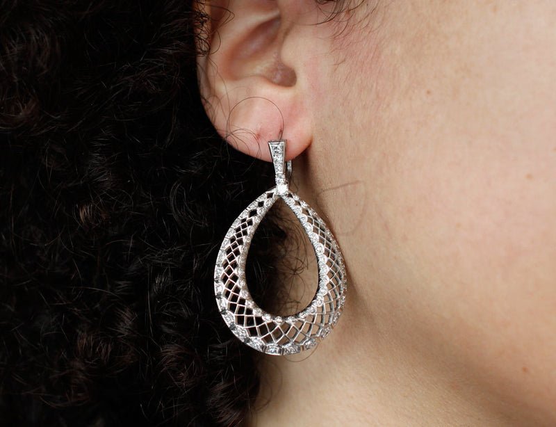 Boucles d'oreilles Pendantes Art Déco