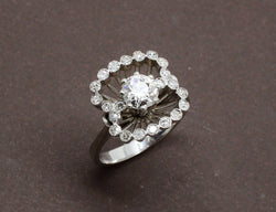Bague 1950 Or Blanc et Diamants