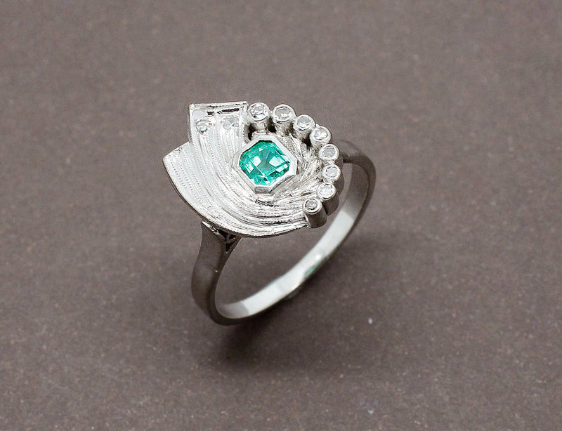 Bague Emeraude Art Déco