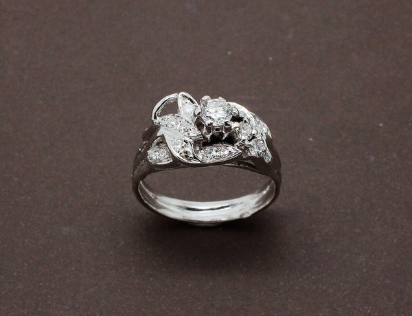 Bague Or Blanc et Diamants