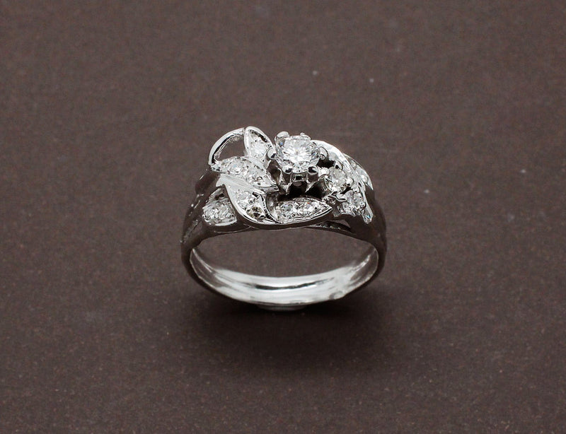 Bague Or Blanc et Diamants