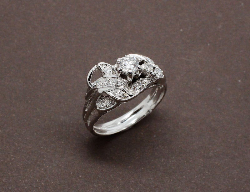 Bague Or Blanc et Diamants