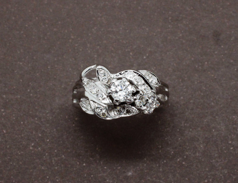 Bague Or Blanc et Diamants