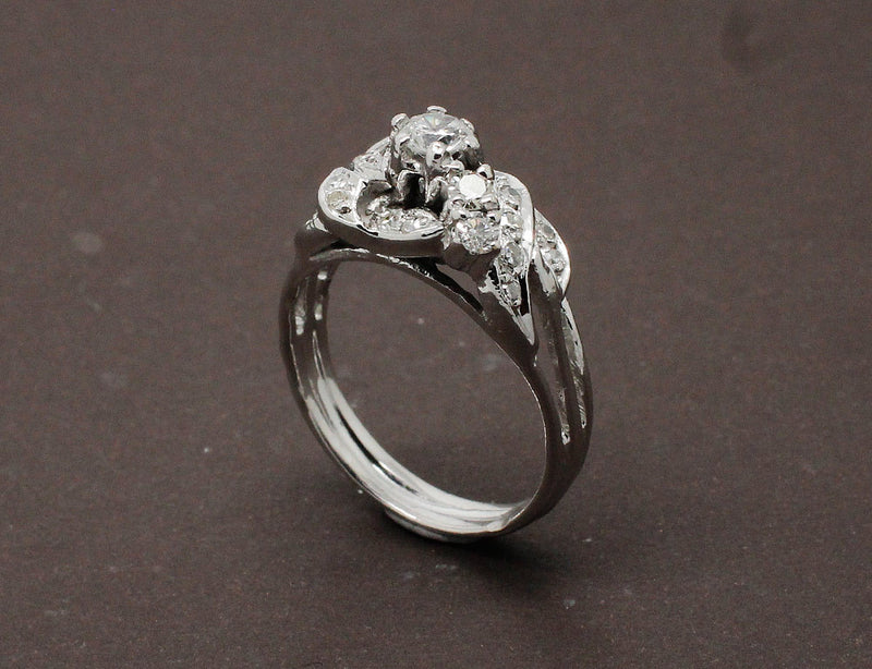 Bague Or Blanc et Diamants