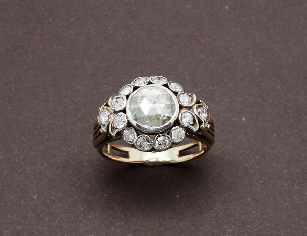 Bague XIXe Diamant Taille Rose
