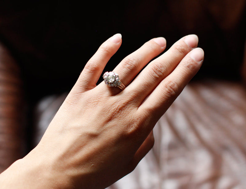 Bague XIXe Diamant Taille Rose