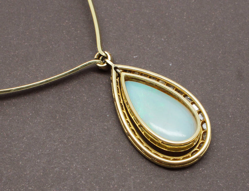 Collier Ancien Opale Poire