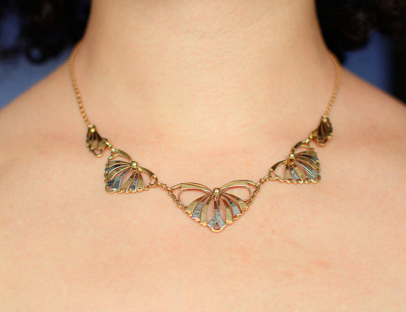 Collier Draperie 2 Ors Art Déco