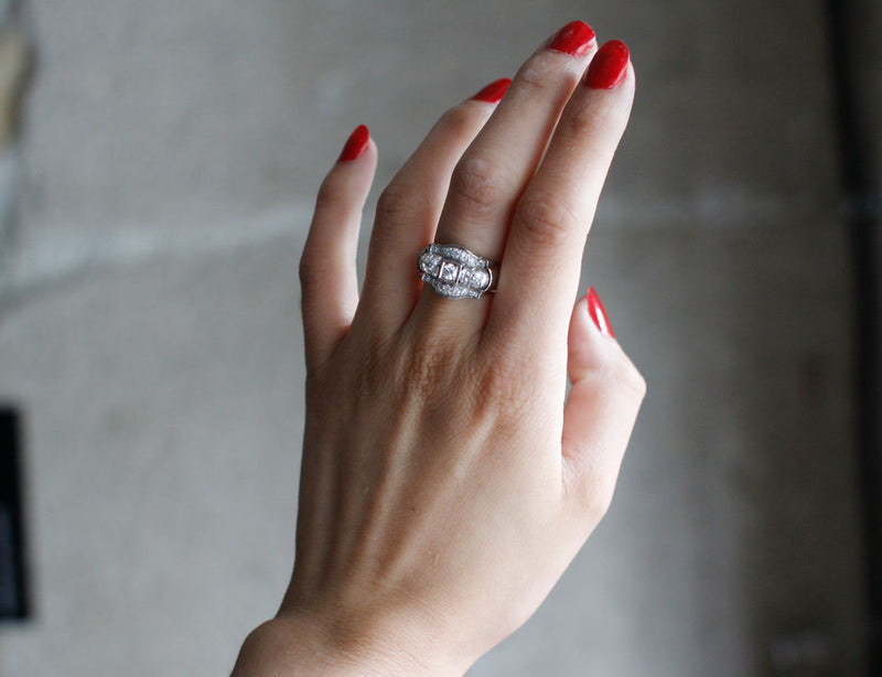 Bague Art Déco Diamants