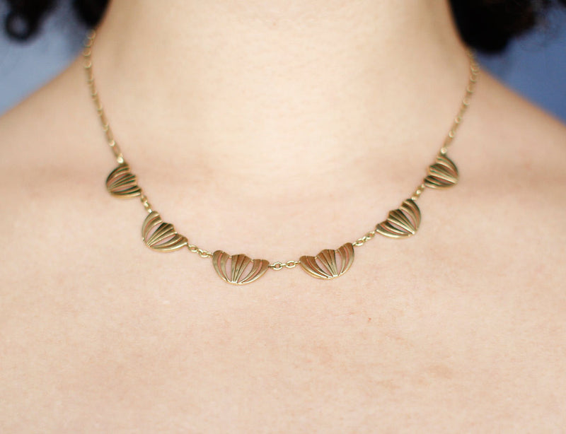 Collier Draperie Or Jaune