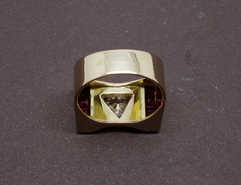 Bague Tank Diamant Triangle