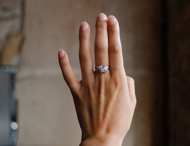 Bague Or Blanc et Diamants