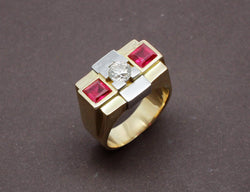 Bague Tank Diamant et Verneuils