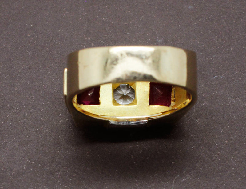 Bague Tank Diamant et Verneuils