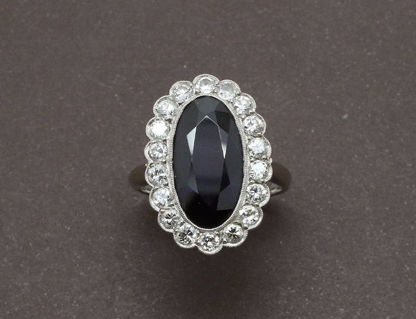 Bague Pompadour Saphir Diamants