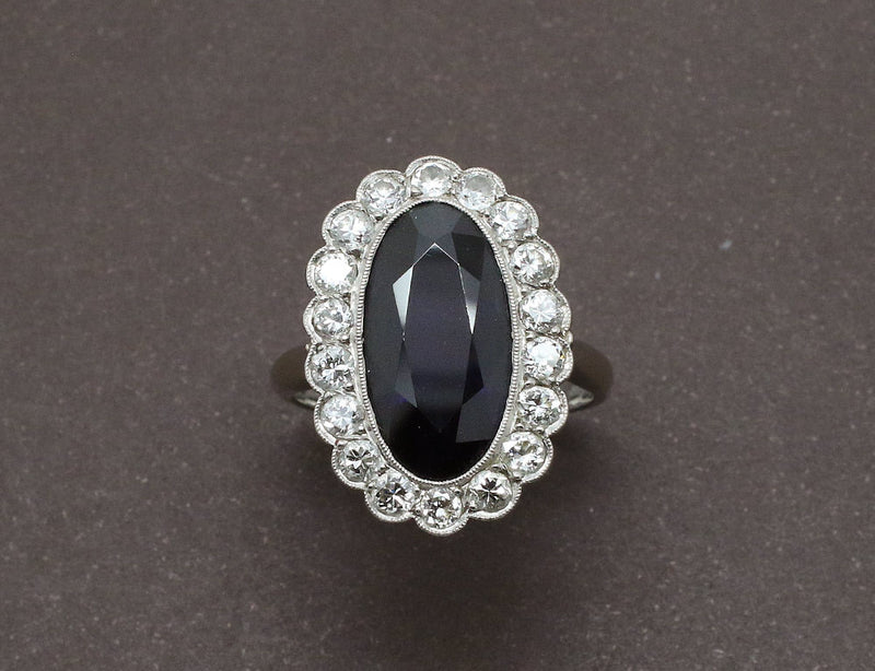 Bague Pompadour Saphir Diamants