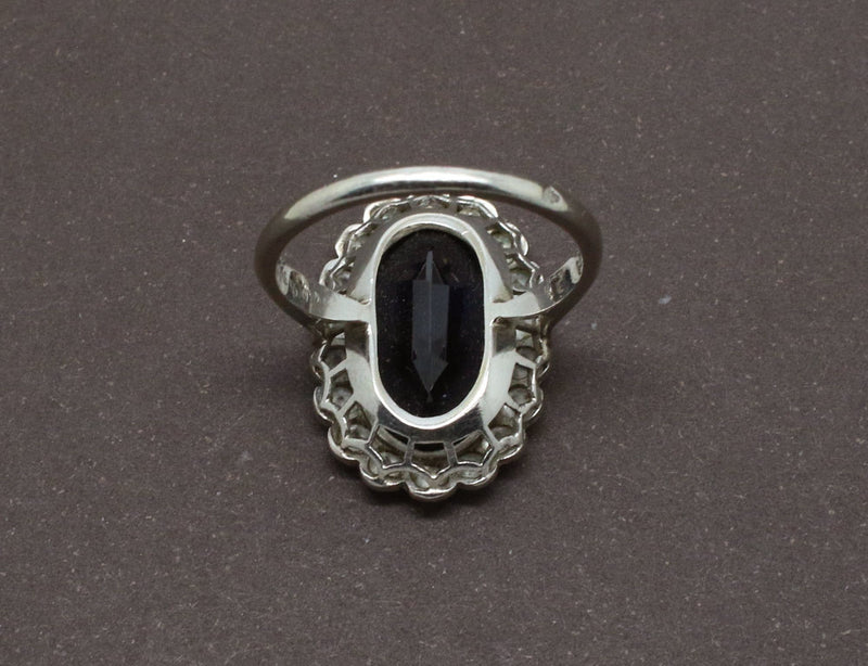 Bague Pompadour Saphir Diamants
