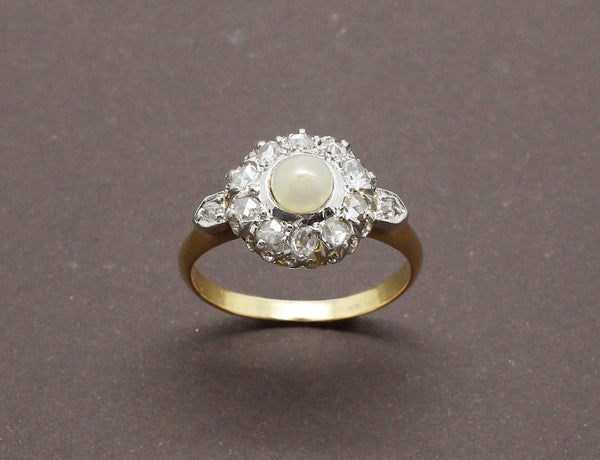 Bague Marguerite Perle et Diamants