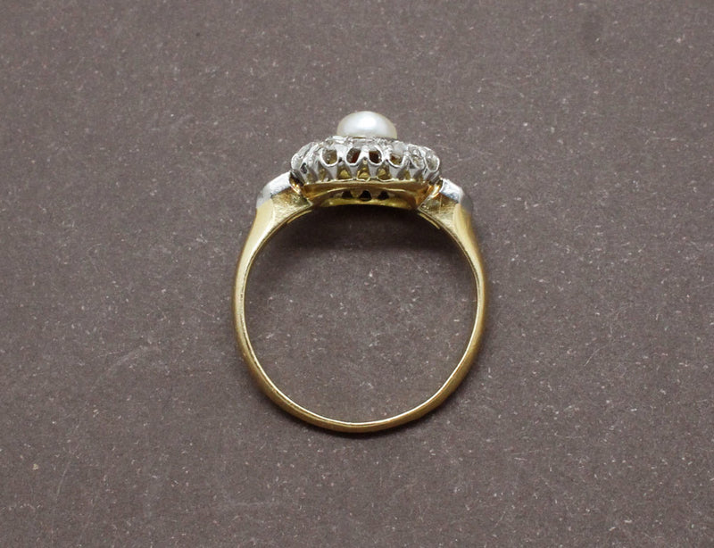 Bague Marguerite Perle et Diamants
