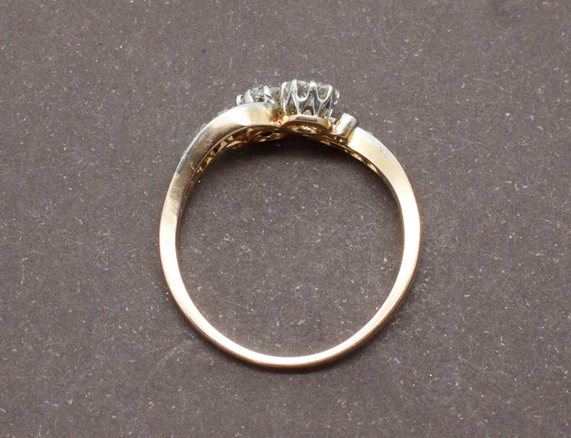 Bague Toi et Moi Diamants Or Rose