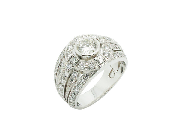 Bague Création Benoit Joaillier "Jonc Art Déco"