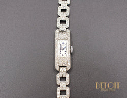 Montre Art Déco Platine Diamants