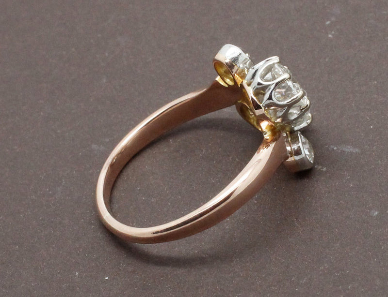 Bague Toi et Moi Or Rose et Diamants