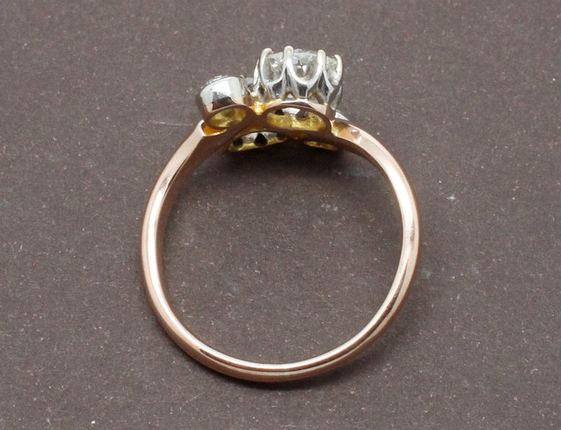 Bague Toi et Moi Or Rose et Diamants