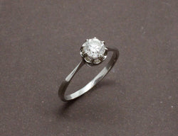 Solitaire Ancien Platine et Diamants