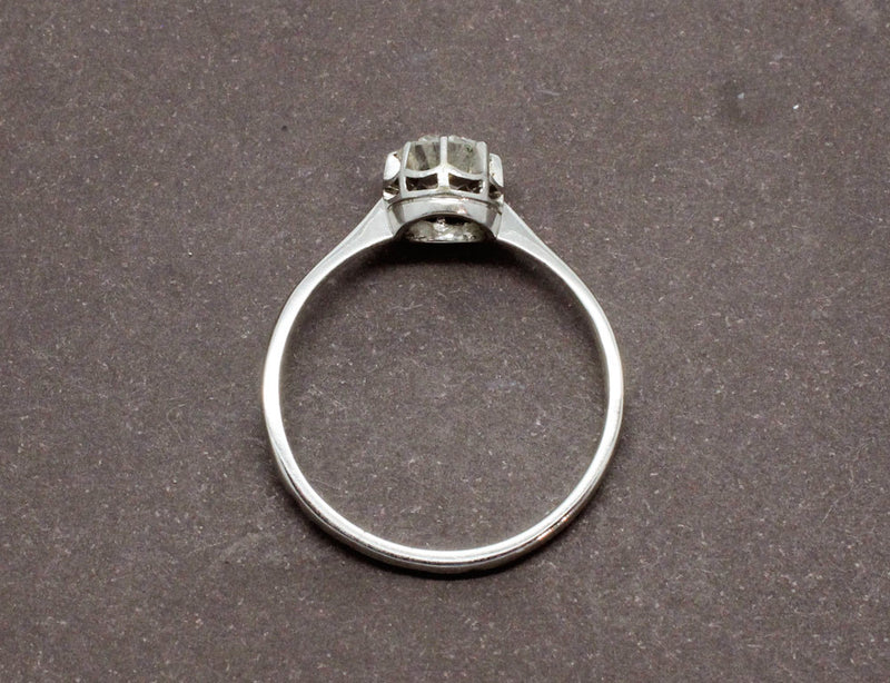 Solitaire Ancien Platine et Diamants