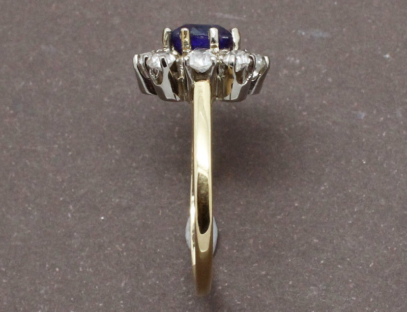 Bague Fleur Saphir et Diamants
