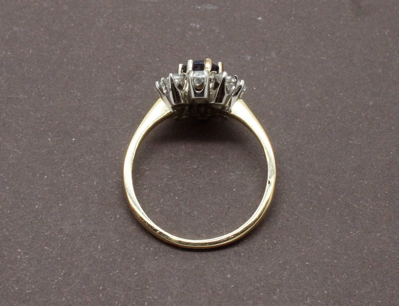 Bague Fleur Saphir et Diamants