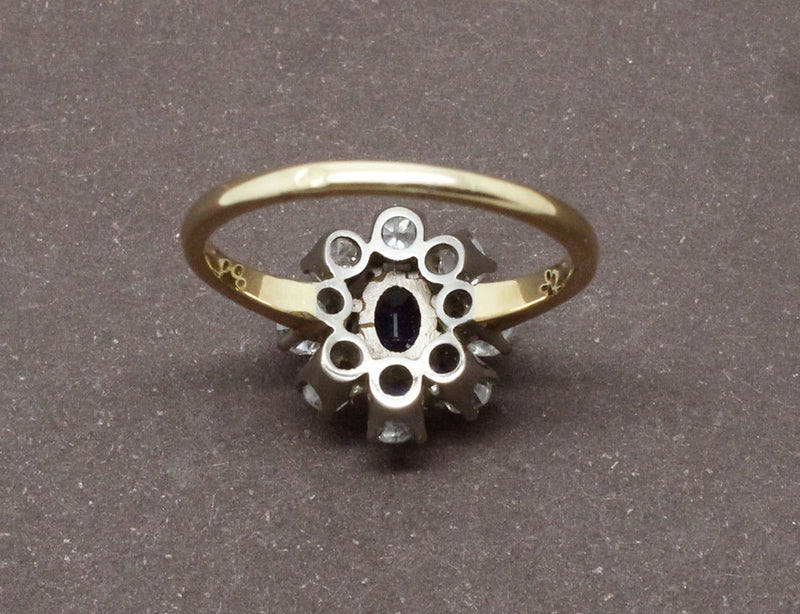 Bague Fleur Saphir et Diamants