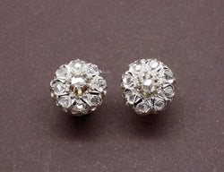 Boucles d'Oreilles Fleurs Diamants