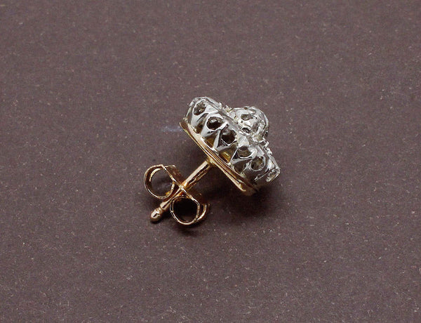 Boucles d'Oreilles Fleurs Diamants