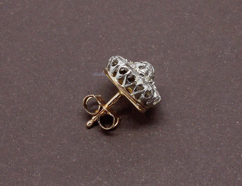 Boucles d'Oreilles Fleurs Diamants