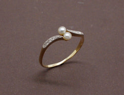 Bague Toi et Moi Perles Fines