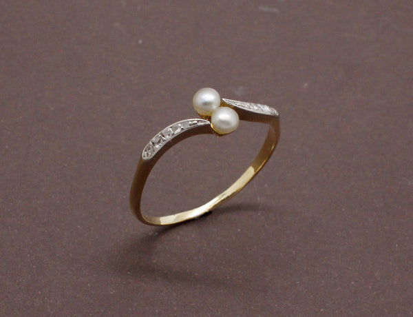 Bague Toi et Moi Perles Fines
