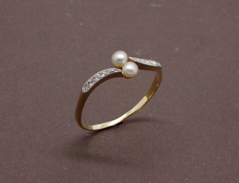 Bague Toi et Moi Perles Fines