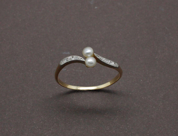 Bague Toi et Moi Perles Fines