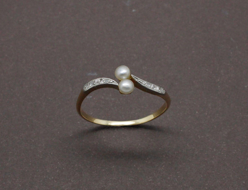 Bague Toi et Moi Perles Fines