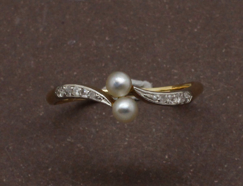 Bague Toi et Moi Perles Fines
