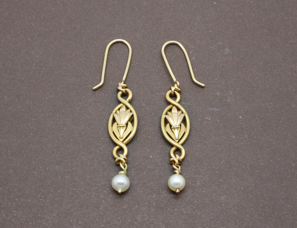 Boucles d'Oreilles Pendantes Art Déco