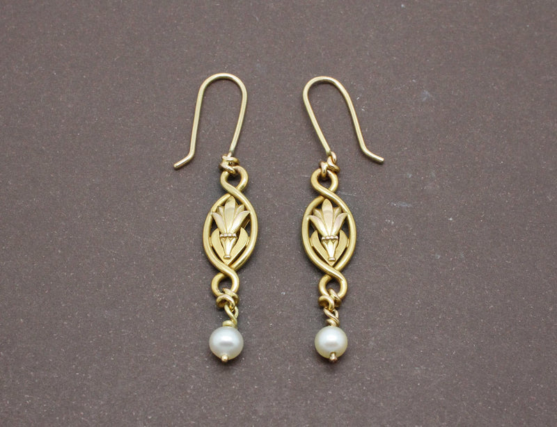 Boucles d'Oreilles Pendantes Art Déco